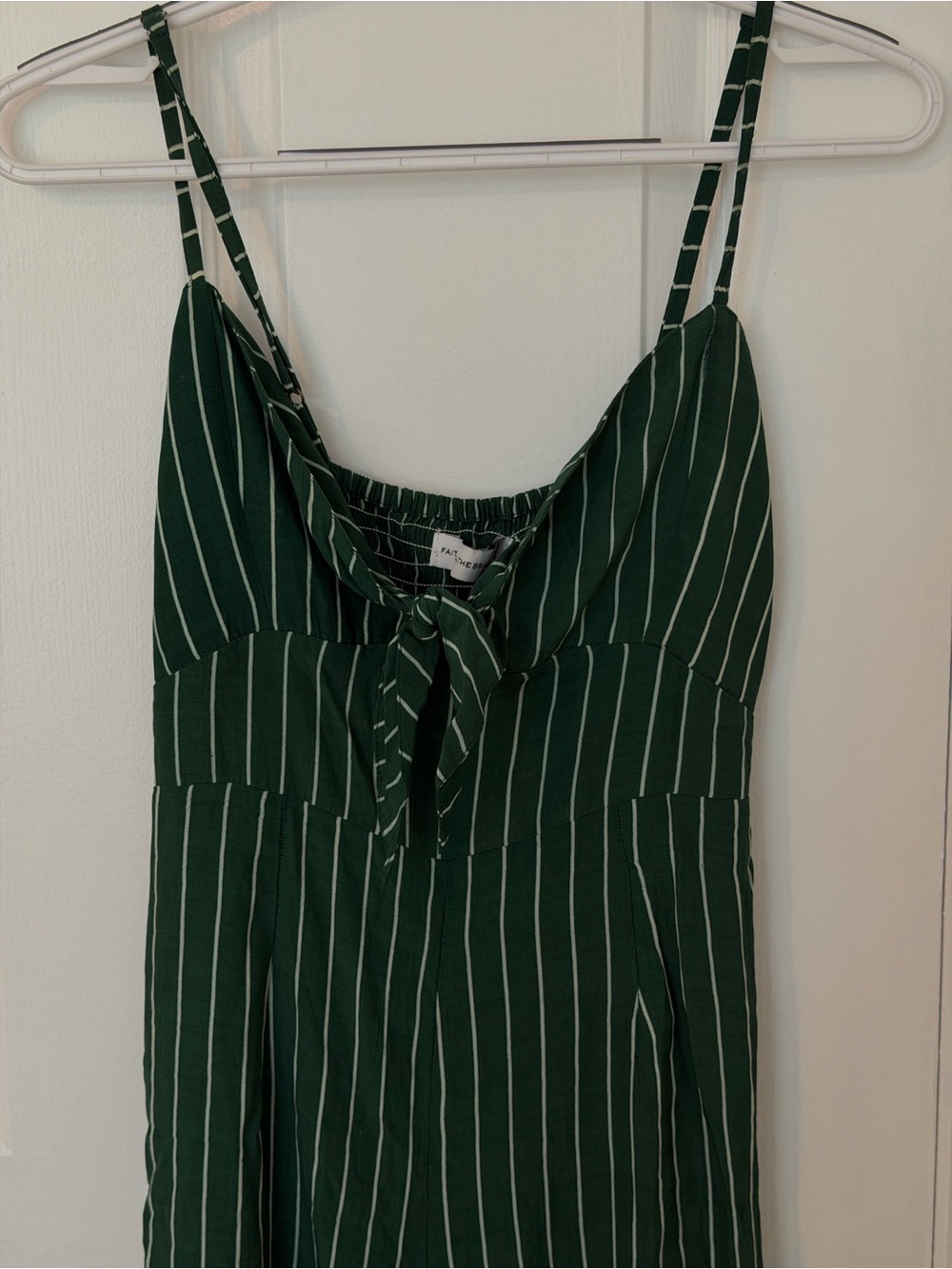 Faithfull The Brand Green Striped Wide-Leg Jumpsuit - Picture 2 of 5